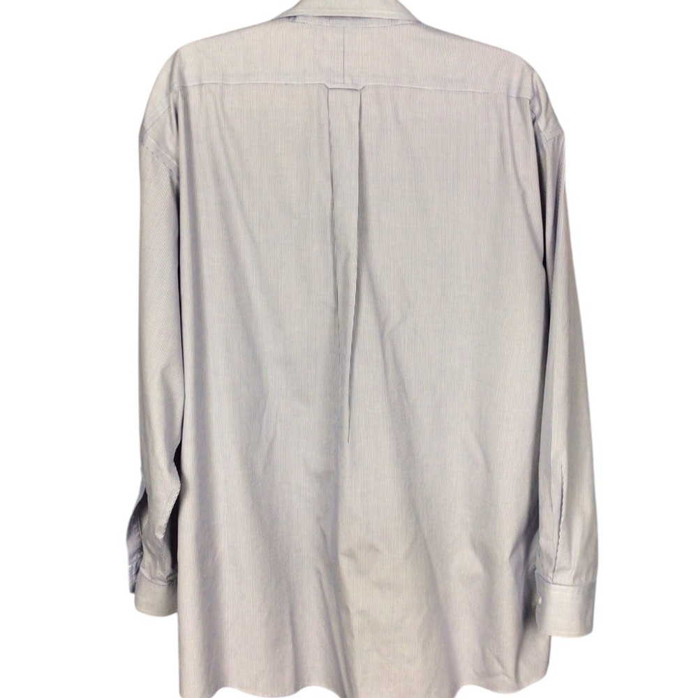 Roundtree & Yorke Gold Label Men's Blue White Button-Down Shirt 17.5 - Picture 2 of 3